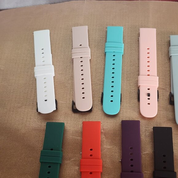 New Ecsem Popglory P22 Quick Release Unisex Multi Color Rubber Watchbands 9pk - Picture 7 of 16